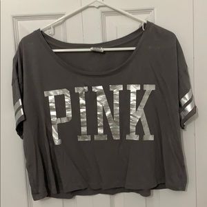 PINK cropped tee